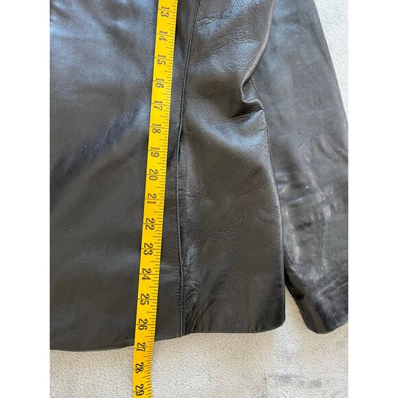 Vintage 90s Y2K Wilsons Maxima Black Leather Jacket XL Matrix Cyber Goth Grunge - Picture 11 of 16